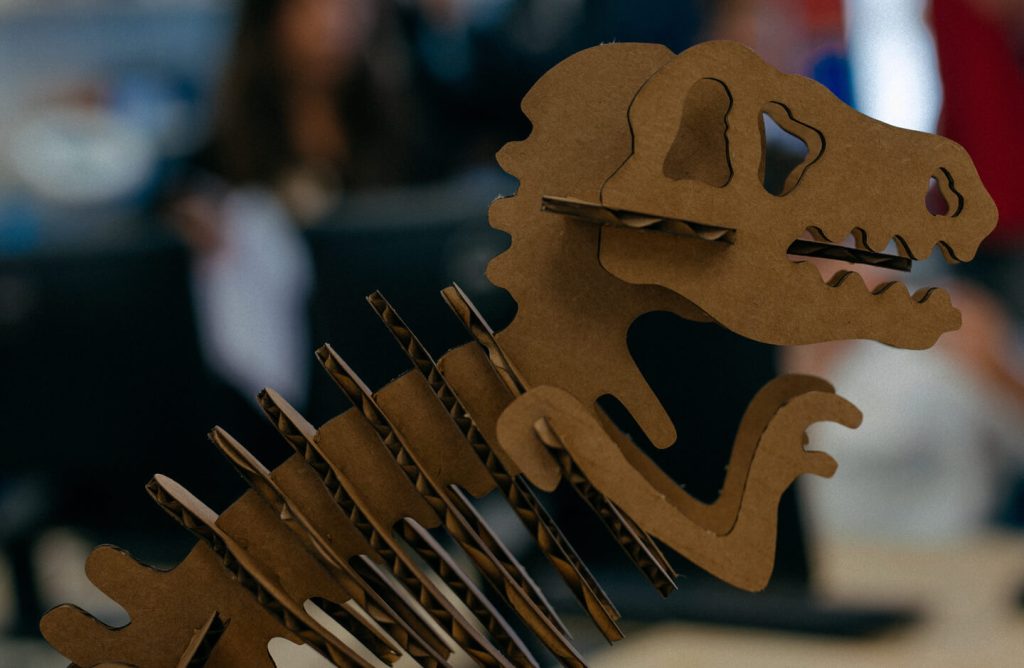 A model of a T. Rex skeleton